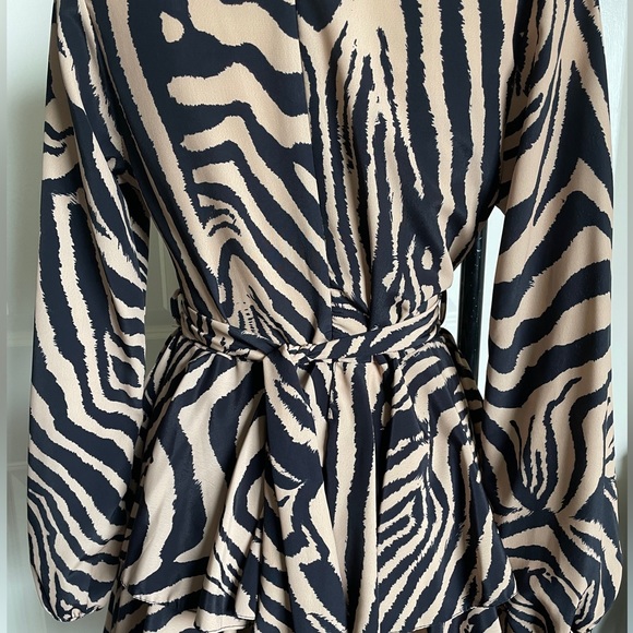 John Jack Plunge front skater dress in zebra NWT size 10 US - Picture 3 of 9